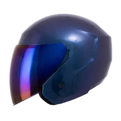 Casco Tech T10 Solid Camaleon Visor Iridium Azul