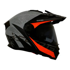 Casco X-Sports 165 Girard Gris Mate Rojo