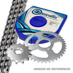 Kit De Arrastre Casarella Best 125 4h(Pt35c-Pd14c-428-H-110-C) Cadena Niquelada