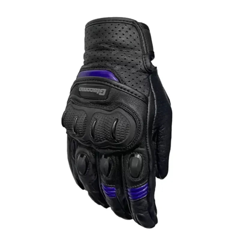 Guantes Giacomo En Cuero Street Race Negro Morado