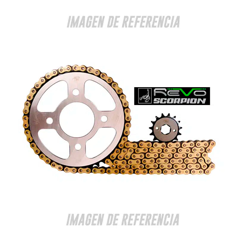 Kit De Arrastre Revo Cb 190R(428H-132-15X45)Cadena Dor
