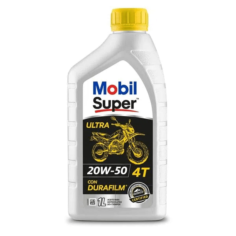 Aceite Mobil Super Ultra 4T 20W-50 1Lt Tapa Amarilla